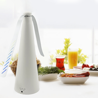 Ventilateur de mouche de table portable avec lames souples ventilateur de dissuasion d'insectes alimenté par batterie pour restaurant fête barbecue extérieur intérieur