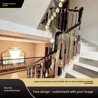 Rampe d'escalier en aluminium pour villa, usage intérieur, maisons individuelles rurales, garde-corps modernes et simples en alliage d'aluminium