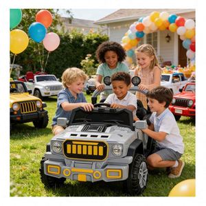 Kids Electric Ride-On Car 4 <b>Wheels</b> Quad 390 Motor 12V7Ah Battery App Steering USB Music Flash Beam Durable <b>Plastic</b> 2 to 4 Years - Product Image 4
