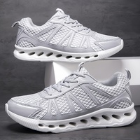 Chaussures de course sportives légères et respirantes pour hommes, semelle extérieure en caoutchouc, tige en microfibre, à lacets, grandes tailles 39-46