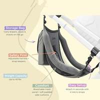Siège double tandem pour poussette, hamac pour bébé et tout-petit, en polyester, capacité de charge 12 kg, pliable, pour 6 mois à 3 ans