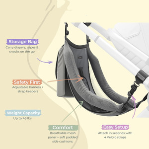Alternative <b>Hammock</b> Seat Attachment Double Stroller Tandem Stroller double stroller infant and toddler <b>Hammock</b> Seat Attachment - Product Image 3