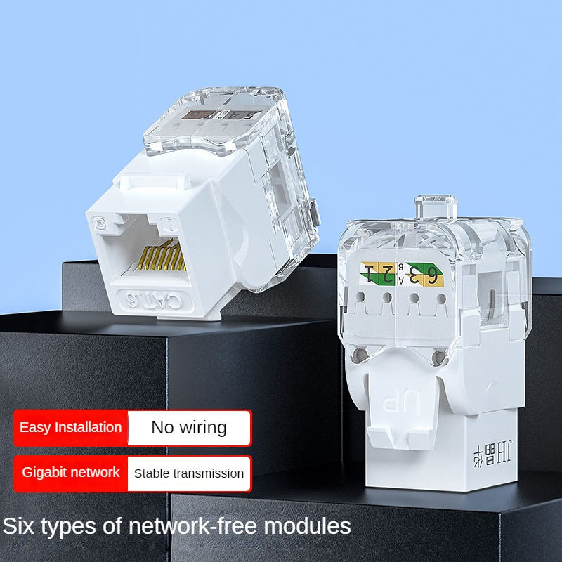 Hot Sale Cat6 Unshielded Modular RJ45 to RJ45 Keystone Jack Transparent ...