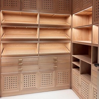 Humidor en bois de cèdre sur mesure, vitrine de présentation de cigares ventilée et climatisée, meuble pour magasin de tabac et maison