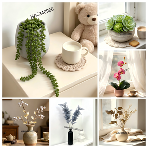 Plante artificielle en pot de fleurs de Cornus Florida rose, durable et écologique, avec pot en céramique pour la décoration intérieure de la maison ou du bureau - Product Image 5