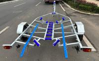 Remorque bateau 5,5 m Poly Bunk Styles à essieu simple, galvanisée à chaud, avec frein hydraulique, homologuée VIN CE DOT pour le transport de bateaux
