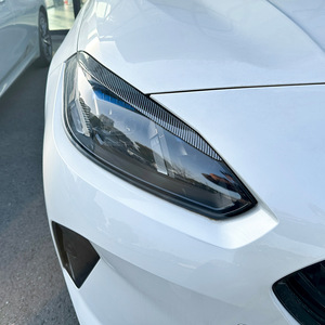 BMW 1 Series F70 2 Series F74 2024+ Front Headlight Eyebrow Stickers Piano Black Carbon Fiber Texture Decal Exterior - Product Image 3