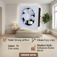 Ventilateur extracteur silencieux avec moteur durable, ventilateur mural pour salle de bain, cuisine, toilettes