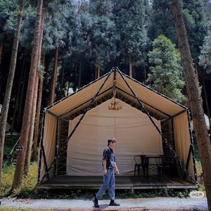 Tienda de Campaña de Lujo de Doble Capa para Glamping en el Desierto, Tela Oxford Impermeable para Todas las Estaciones, para Uso en Exteriores y Exposiciones - Product Image 4