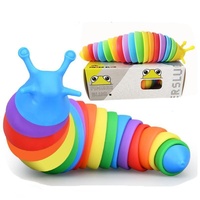 Nouveau Jouet Éducatif Anti-Stress Yqxc Caterpillar Fidget Slug pour Bébés, Modèle de Peluche Caterpillar pour Soulager le Stress