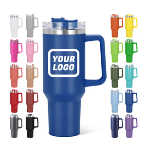 Gobelet <span class=keywords><strong>isotherme</strong></span> personnalisé H1.0 H2.0 40oz avec poignée, tasse en métal à double paroi en acier inoxydable, <span class=keywords><strong>mug</strong></span> de voyage pour café - Product Image 1