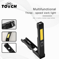 Lampe mécanique à LED magnétique multifonctionnelle avec règle pour atelier de réparation de voiture Lampe de travail COB rechargeable pliable