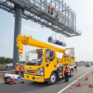 מנוף משאית הידראולי 8 טון 10 טון 12 טון 14 טון עם זרוע טלסקופית ושלט רחוק אלחוטי - Product Image 1