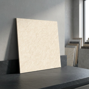 Modernas Baldosas de Porcelana Beige Marfil Nano Pulidas con Sal Soluble, 60x60cm, Acabado Brillante Vitrificado para Interiores - Product Image 2