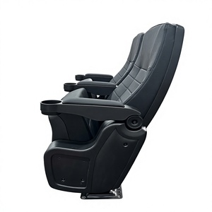 Fauteuil <span class=keywords><strong>de</strong></span> cinéma commercial pliable LEACOM SEATING LS-8605, moderne, en tissu, luxueux, avec fonction bascule complète - Product Image 6