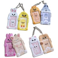 Porte-clés pendentif fantaisie en forme d'animal, élégant ornement suspendu, protège-carte photo, breloque de sac portable, cadeau idéal pour les fans et le quotidien