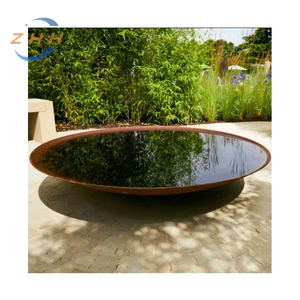 Majestuosa Cascada Característica Jardín decoración moderna cuenco de acero corten fuente de cascada fuente de agua de acero corten - Product Image 3