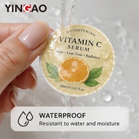 Autocollants holographiques Yingao, étiquettes personnalisées rondes, imperméables, résistantes aux rayures, en vinyle pour cosmétiques, sérum pour le visage, crème, pot, bouteille, soins de la peau