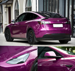 Haute qualité PVC Satin Chrome soie Rose or vinyle Wrap Film en gros carrosserie-changement de couleur voiture peinture Protection couvre - Product Image 3
