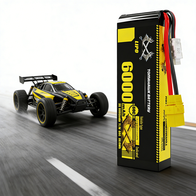 TOMAHAWK 3S Lipo Battery 6000mAh 11.1V 60C RC Battery With Deans XT90 Connector for RC Cars and Boats