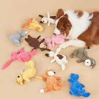 Juguete de Peluche para Masticar para Perros, Diseño de Mono, Zorro, Oveja y Rinoceronte, para Aliviar el Estrés y Entrenar, para Perros Pequeños y Grandes