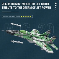 Reobrix 33024 MIG-29, Modelo de Avión de Combate, Juego de Bloques de Construcción Militares, MOC, Bloques de Partículas Pequeñas, Juguetes para Niños, Regalo de Cumpleaños