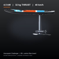 Nouveau Havospark Challenger Jet Propulsion Efoil en fibre de carbone 4,5 kW 89 L pour le surf hydrofoil et la vente en gros OEM
