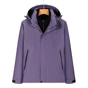 Veste coupe-vent en softshell imperméable pour homme avec capuche et polaire pour la randonnée, le camping, l'hiver, fermeture éclair - Product Image 4