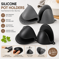 Gants de four en silicone 240 résistants aux hautes températures, antidérapants, épaissis, à deux doigts, isolants thermiques, écologiques et durables