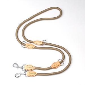 สายจูงสุนัขแบบสองหัว สายจูงสัตว์เลี้ยงแบบปรับได้ สุนัขขนาดกลางและขนาดเล็ก - Product Image 5