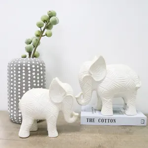 Estatueta decorativa de elefante, estatueta de elefante de cerâmica personalizada para decoração de casa