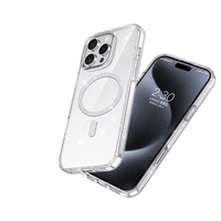 Étui de charge sans fil magnétique à paillettes de luxe pour iPhone 16 15 14 13 12 11 Plus Pro Max couverture antichoc transparente