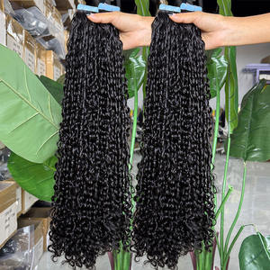 Offre Spéciale <span class=keywords><strong>prix</strong></span> usine pré-bouclé bande de cheveux Ins 100% cheveux humains Pixie bouclés donneur unique extensions de cheveux humains permanents - Product Image 2