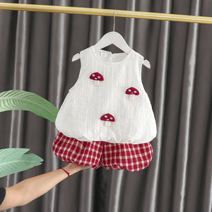 Conjunto <span class=keywords><strong>de</strong></span> ropa <span class=keywords><strong>de</strong></span> <span class=keywords><strong>dos</strong></span> piezas <span class=keywords><strong>de</strong></span> un año para niña bebé moda verano 2025 al por mayor Diseño <span class=keywords><strong>De</strong></span> Seta 100% algodón suministro en vivo - Product Image 2