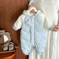 Vêtements d'hiver pour bébé, vêtements en coton pour nouveau-né, couleur unie, manches longues, barboteuse côtelée, barboteuses pour bébé, combinaisons pour filles, pull