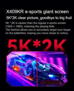 Moniteur de jeu incurvé ultra-large 40 pouces 5K*2K 120Hz 21:9 WLED Nano-IPS HDR400 Adaptive-<span class=keywords><strong>Sync</strong></span> noir pour une expérience de course immersive sur ordinateur de bureau - Product Image 2