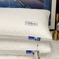 Hôtel king size oreiller poids élevé remplissage coton hilton oreiller 1000g avec sac oreiller en plumes pour dormir