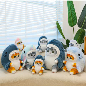 Peluche chat super mignonne et délicate à voix changeante, figurine de chat requin de haute qualité, cadeaux créatifs pour garçons et filles - Product Image 1