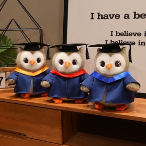 Nuovo Arrivo: Gufo di Peluche per la Laurea, Gufo Imbottito con Toga da Dottore, Regalo di Laurea per Studenti, Morbido Gufo con Cappello Giocattolo - Product Image 5