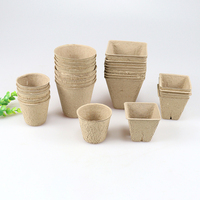 DD3192 Kits de Pot de pépinière de graines d'herbes biodégradables Pots de semis Plateau de démarrage de germination de jardin Pots de pépinière de tourbe carrés ronds