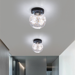 Plafonnier LED en forme de boule de verre, design moderne, <span class=keywords><strong>ciel</strong></span> étoilé, nuit G9, Lustre pour chambre d'enfant, escalier, cuisine, <span class=keywords><strong>luminaire</strong></span> décoratif de plafond - Product Image 4