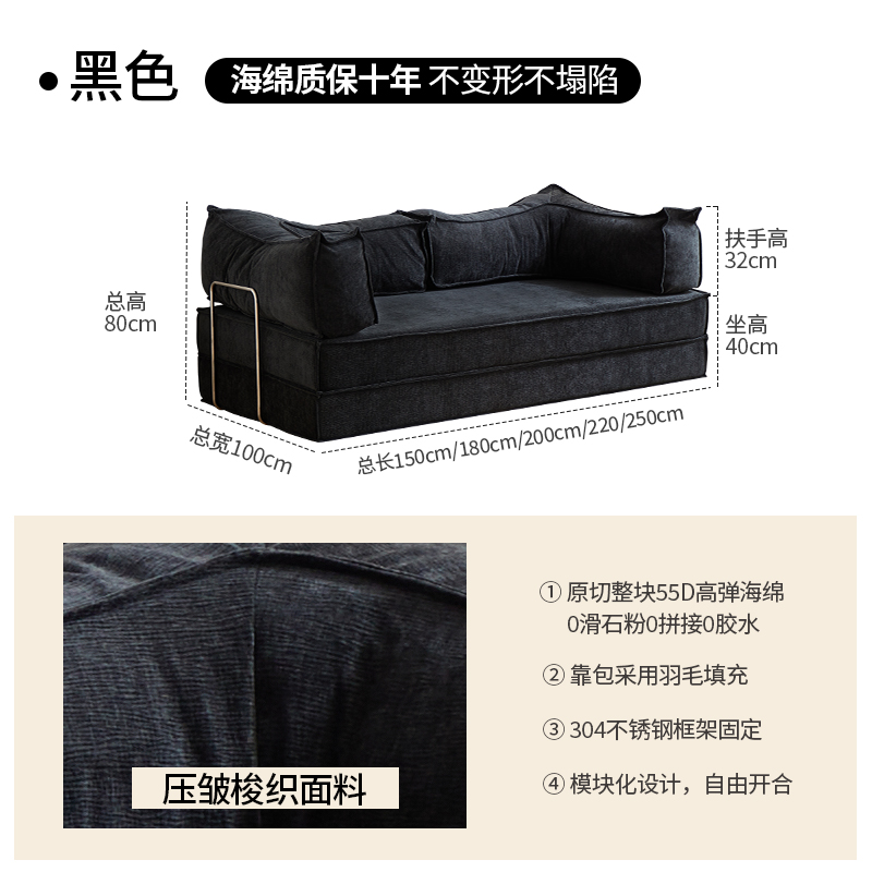 Spugna ad alta elasticità 45D nera