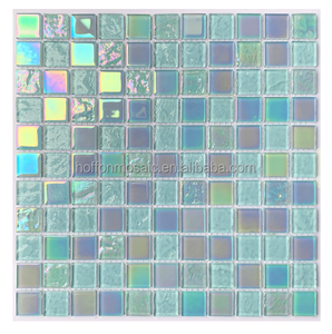 Xây Dựng Mới Xây Dựng 4Mm Độ Dày Màu Đen Màu Xanh Lá Cây Iridiscent Tinh Thể Thủy Tinh Kham Cho Hồ Bơi Gạch - Product Image 5