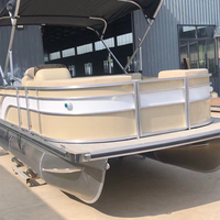 Kapal Pesiar Mewah 21ft 6.4m Berbahan Aluminium Alloy dengan Dek, Rekreasi, Mesin Luar, Garansi 3 Tahun /OEM 2.3m/2.6m P21 200HP