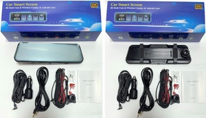 Dash Cam per <span class=keywords><strong>Auto</strong></span> 10 Pollici, Specchietto Retrovisore con Telecamera Anteriore e Posteriore 4K 2160p, Compatibile con Carplay e Android <span class=keywords><strong>Auto</strong></span>, Connessione a 2 Telecamere - Product Image 2