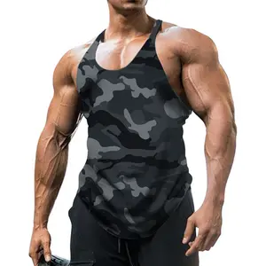 Toptan Oem özel Logo yeni tasarım Mens kas kuru egzersiz spor salonu yelek vücut geliştirme Tank Top erkekler