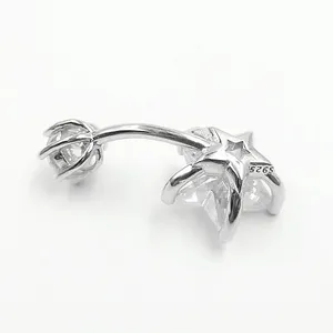 Bijoux de piercing corporel en argent sterling 925 de haute qualité, titane G23, <span class=keywords><strong>pierre</strong></span> naturelle, boucle d'oreille étoile, labret pour femmes - Product Image 2