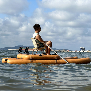 도매 제조업체 신규 시리즈 생산 모터 장착 우드 그레인 팽창식 낚시 플랫폼 - Product Image 2