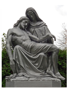 Statue religieuse sculptée à la main en marbre naturel pour cimetière, représentant <span class=keywords><strong>Marie</strong></span> et Jésus - Product Image 6