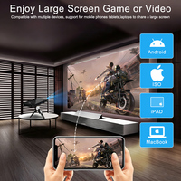 Proyektor Mini DLP Portabel P09-II dengan Baterai 4000mAh Terintegrasi, Android 14, AirPlay, Miracast untuk Perjalanan, Kemah, dan Film Luar Ruangan